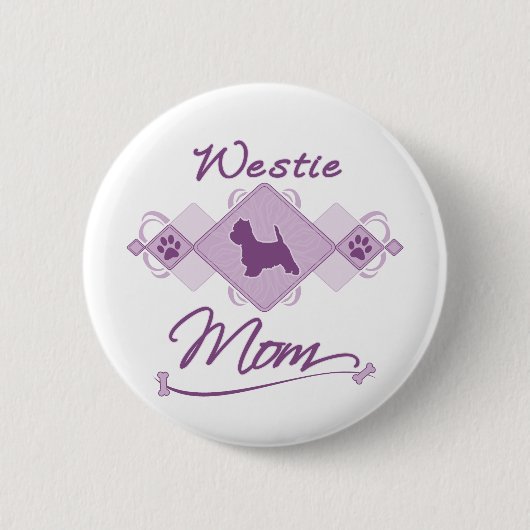 Badge Rond 5 Cm Maman de Westie (Devant)