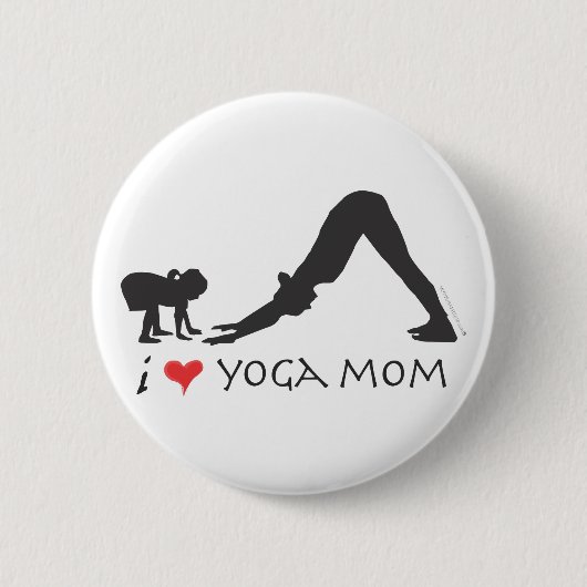 Badge Rond 5 Cm Maman de yoga (Devant)