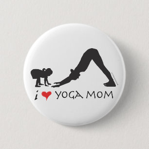 Badge Rond 5 Cm Maman de yoga