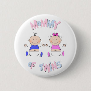 Badge Rond 5 Cm Maman des jumeaux