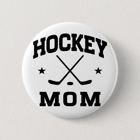 Badge Rond 5 Cm Maman d'hockey (Devant)