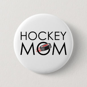 Badge Rond 5 Cm Maman d'hockey
