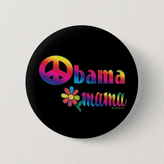 Badge Rond 5 Cm Maman d'Obama (Devant)