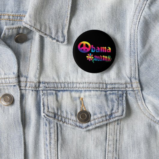 Badge Rond 5 Cm Maman d'Obama (En situation)