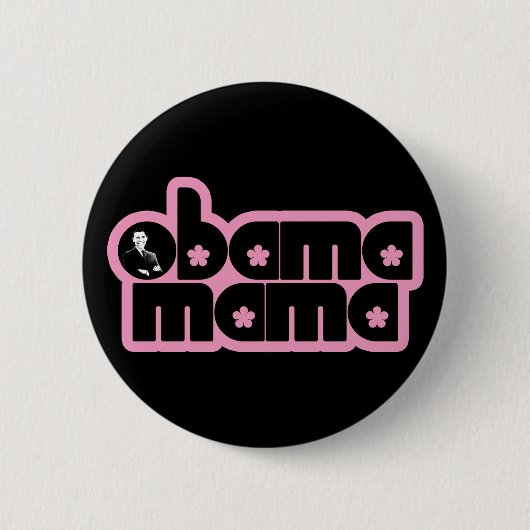 Badge Rond 5 Cm maman d'obama (Devant)