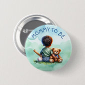 Badge Rond 5 Cm Maman doit être | BABY SHOWER (Devant & derrière)