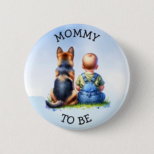 Badge Rond 5 Cm Maman doit être | BABY SHOWER (Devant)