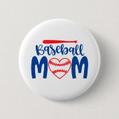 Badge Rond 5 Cm Maman du baseball (Devant)
