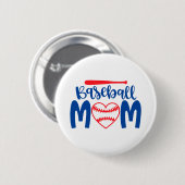 Badge Rond 5 Cm Maman du baseball (Devant & derrière)