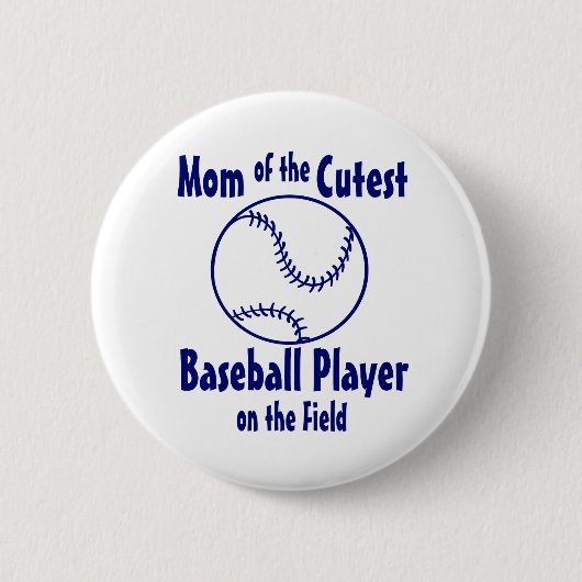 Badge Rond 5 Cm Maman du baseball (Devant)