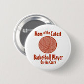 Badge Rond 5 Cm Maman du basket (Devant & derrière)