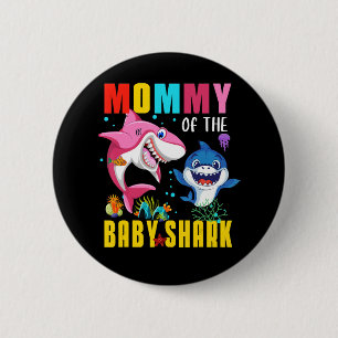 Badge Rond 5 Cm Maman Du Bébé Shark Tee Anniversaire Grand-mère