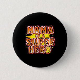 Badge Rond 5 Cm Maman Du Cancer De L'Enfance D'Un Ruban De La Fami