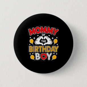 Badge Rond 5 Cm Maman du garçon d'anniversaire Fête de famille Ann