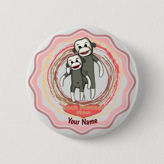 Badge Rond 5 Cm Maman du monkey (Devant)