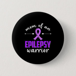 Badge Rond 5 Cm Maman d'un guerrier de l'épilepsie sensibilisation