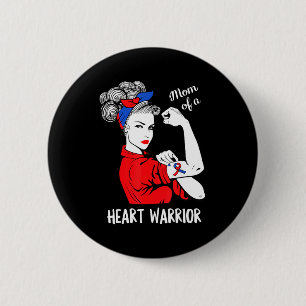 Badge Rond 5 Cm Maman d'un guerrier du cœur, Sensibilisation à la 