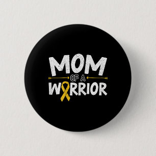 Badge Rond 5 Cm Maman D'Un Guerrier Mois De Sensibilisation Au Can