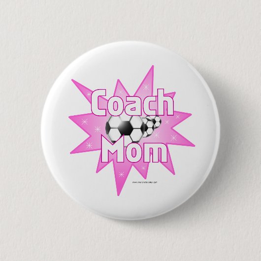 Badge Rond 5 Cm Maman entraîneur (Devant)