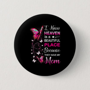 Badge Rond 5 Cm Maman est l'ange gardien au jour de commémoration