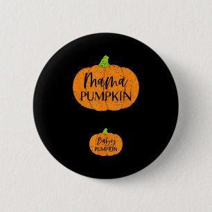 Badge Rond 5 Cm Maman et bébé citrouille Halloween Thanksgiving au