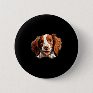 Badge Rond 5 Cm Maman et Papa Setter Irlandais Rouge et Blanc Rega