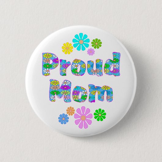 Badge Rond 5 Cm Maman fière (Devant)