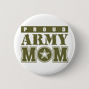 Badge Rond 5 Cm Maman fière d'armée