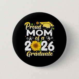 Badge Rond 5 Cm Maman fière d'un étudiant de la promotion 2026 en