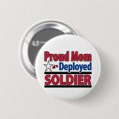 Badge Rond 5 Cm Maman fière d'un soldat déployé (Devant & derrière)