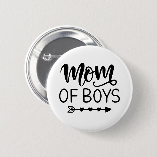 Badge Rond 5 Cm Maman garçon (Devant & derrière)