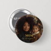 Badge Rond 5 Cm Maman, je t'aime (Devant & derrière)