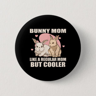 Badge Rond 5 Cm Maman Lapin Animal Rabbit Mère