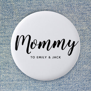 Badge Rond 5 Cm Maman   Modern Mom Kids Noms de la fête des mères