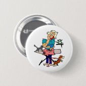Badge Rond 5 Cm Maman occupée (Devant & derrière)