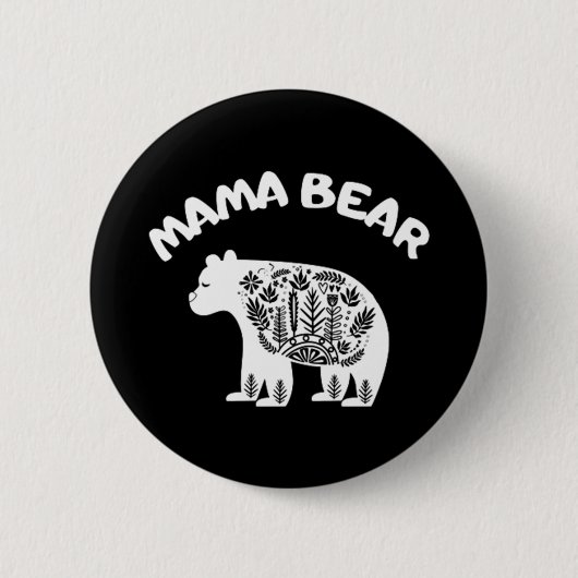 Badge Rond 5 Cm Maman Ours (Devant)