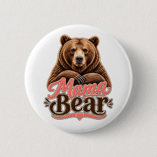 Badge Rond 5 Cm Maman Ourse