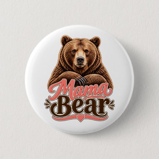 Badge Rond 5 Cm Maman Ourse (Devant)