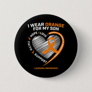 Badge Rond 5 Cm Maman Papa Leucémie Sensibilisation Fils Leucémie