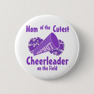 Badge Rond 5 Cm Maman pom-pom girl