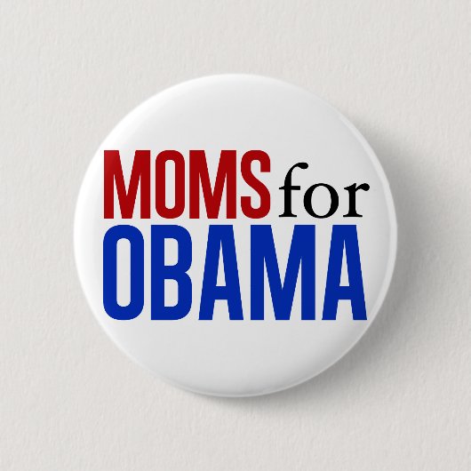 Badge Rond 5 Cm Maman pour Obama (Devant)