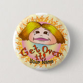 Badge Rond 5 Cm Maman s'en va (Devant)
