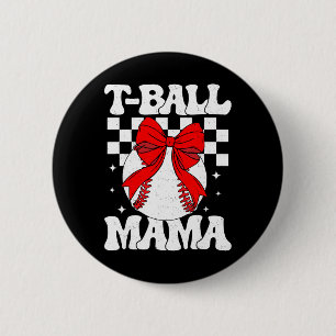 Badge Rond 5 Cm Maman Tll Groovy Softll T-ll Maman à carreaux 