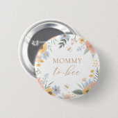 Badge Rond 5 Cm Maman to Bee Baby shower (Devant & derrière)