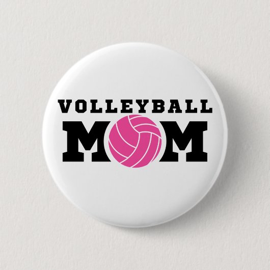 BADGE ROND 5 CM MAMAN VOLLEY-BALL (Devant)