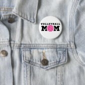 BADGE ROND 5 CM MAMAN VOLLEY-BALL (En situation)