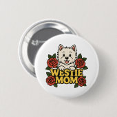 Badge Rond 5 Cm Maman Westie (Devant & derrière)