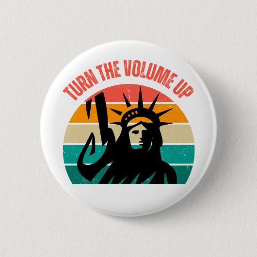 Badge Rond 5 Cm Mamdani Turn The Volume Up New York Mayor (Devant)
