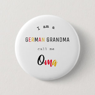 Badge Rond 5 Cm Mamie allemande / bouton Oma