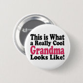 Badge Rond 5 Cm Mamie Cool (Devant & derrière)